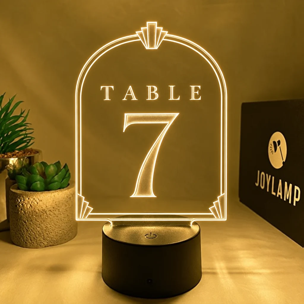 Personalizowana lampa, kolekcja Numery stolików