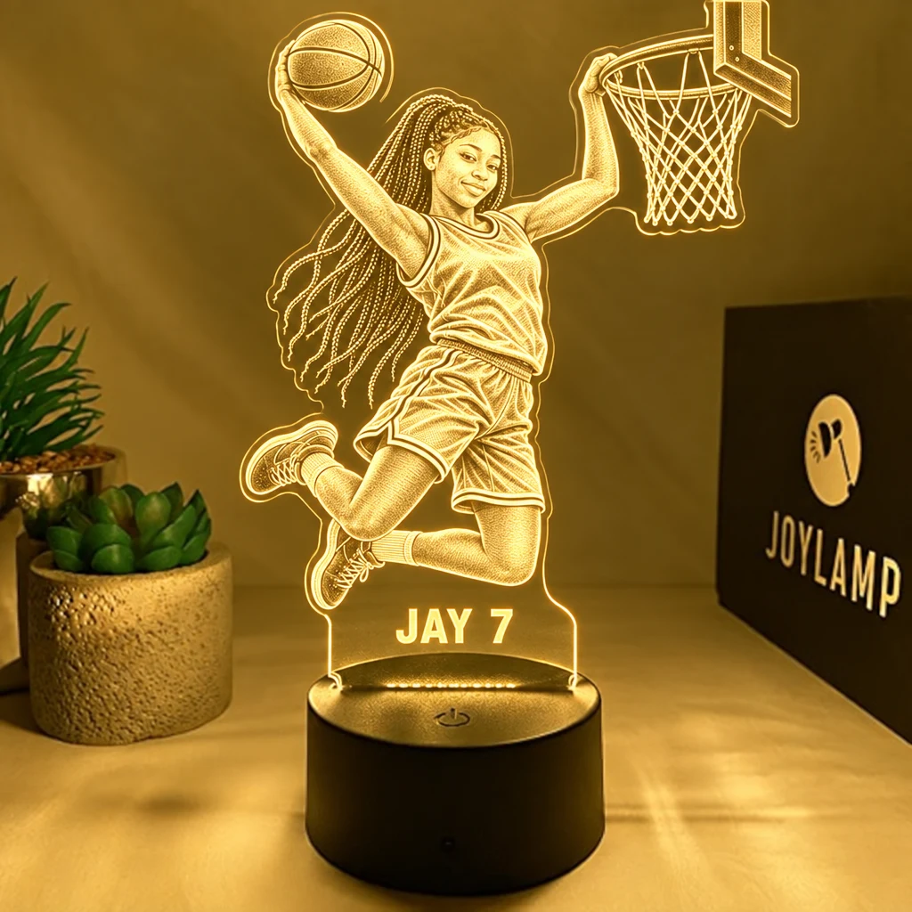 A custom Basketball player lamp